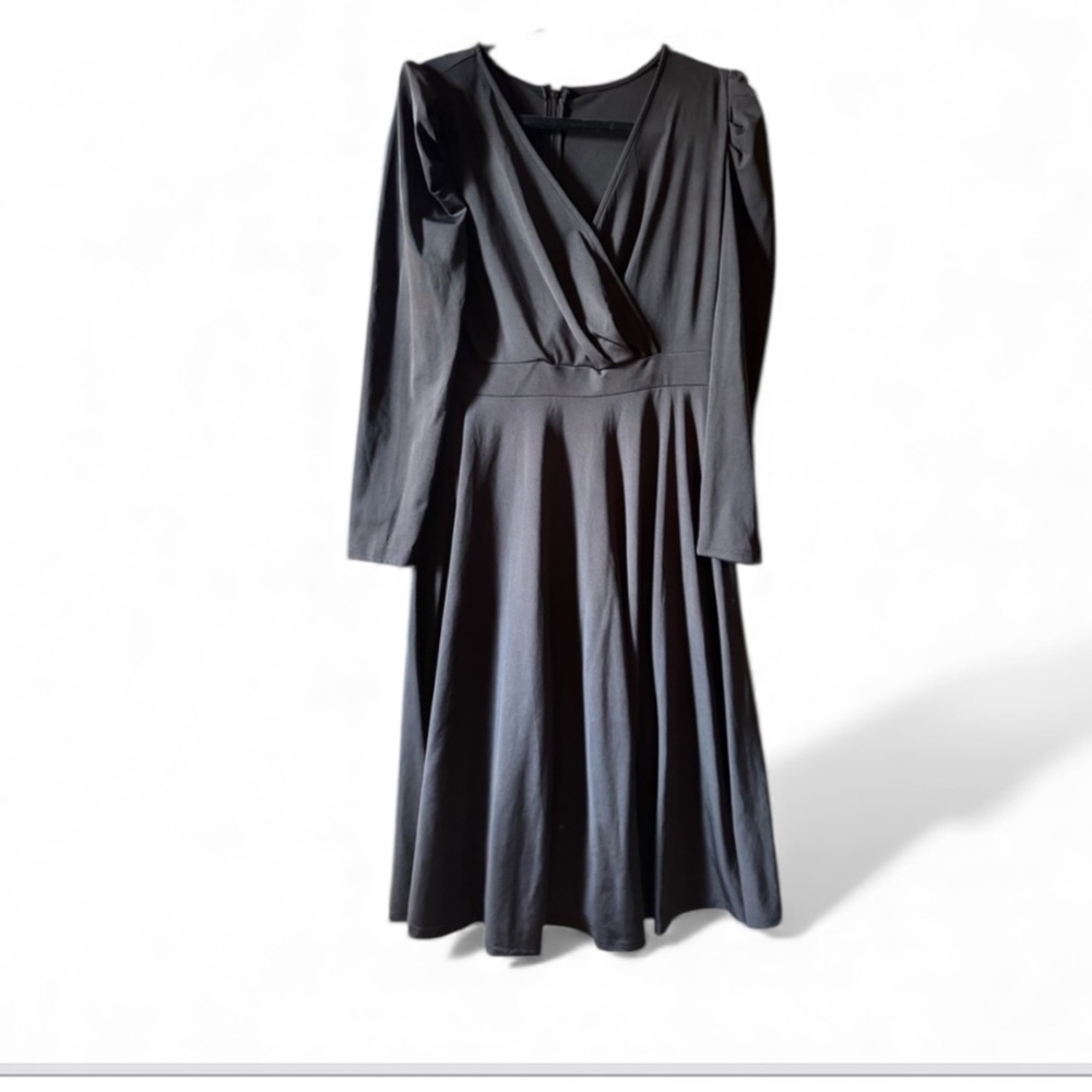 Elegant Black Wrap Dress